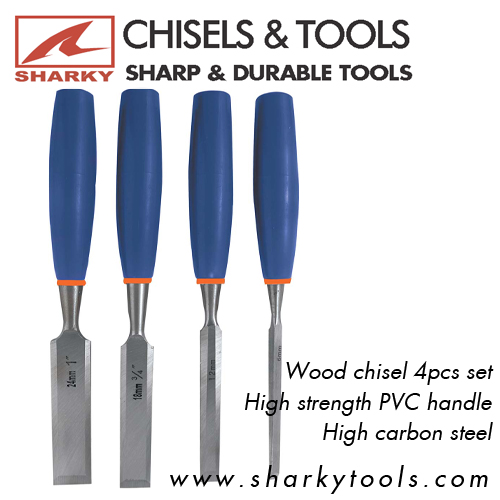 shary wood chisel 4pcs set pvc handle1