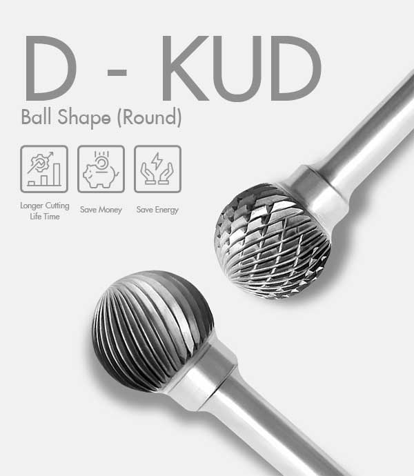 carbide burr shape D KUD size