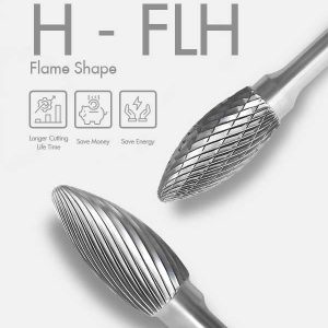 carbide burr shape H flh size