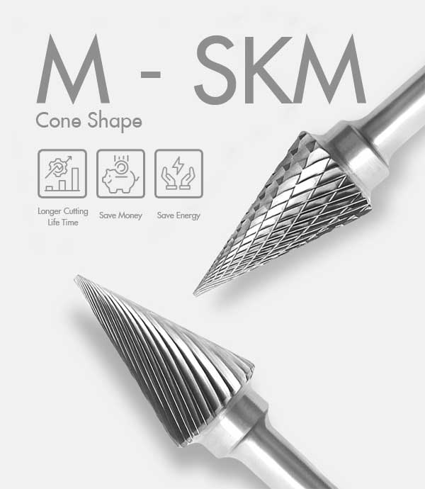 carbide burr shape M SKM size