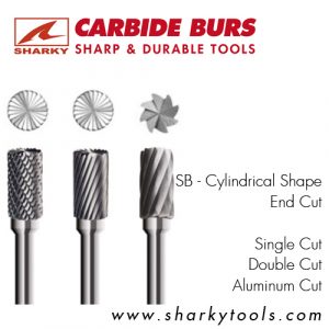 carbide burrs cylindrical shape b with end cut1